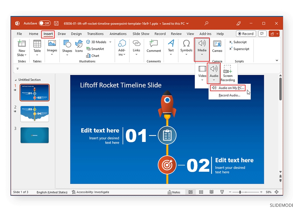 Добавление музыки в презентацию PowerPoint