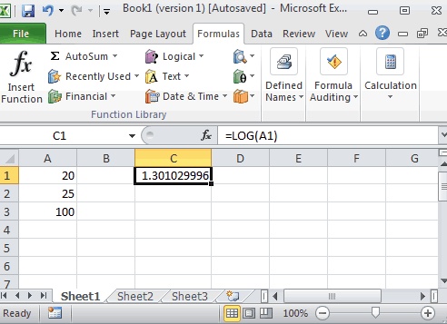 Функция LOG в Microsoft Excel Функция LOG в Microsoft Excel