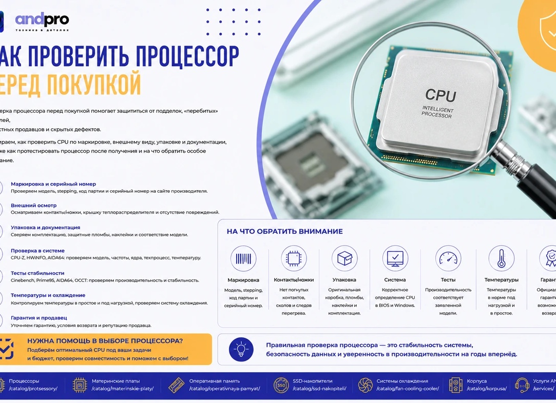 Проверяем процессор на работоспособность