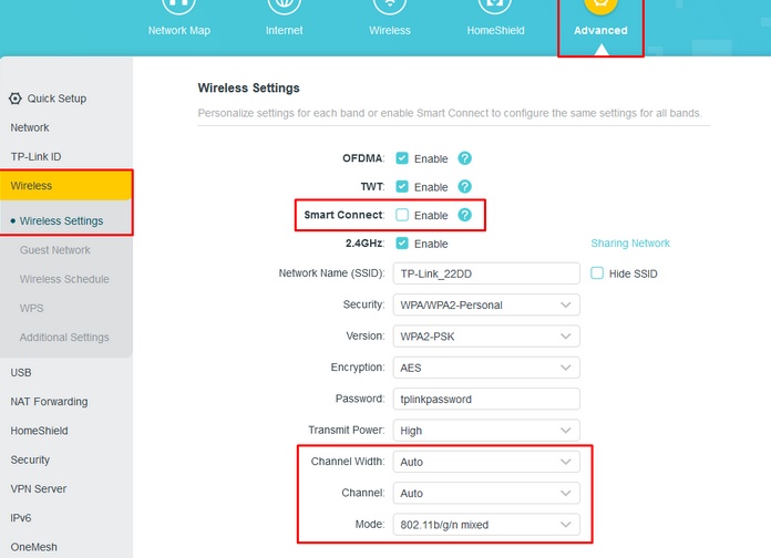 Смена канала Wi-Fi на роутере