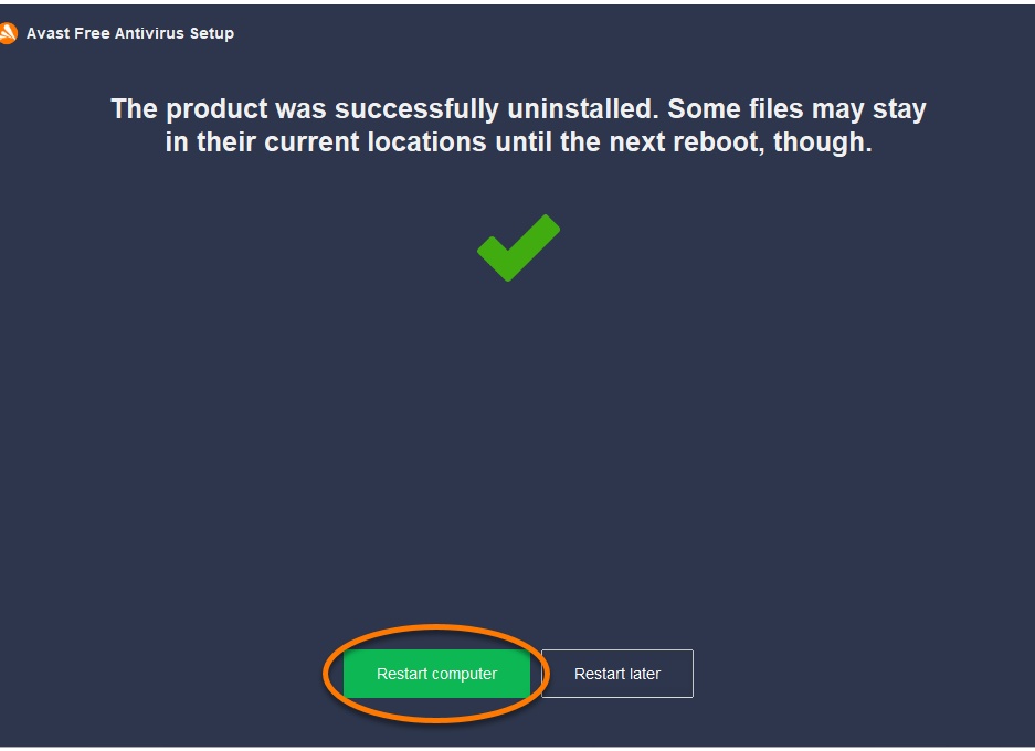 Удаление антивирусной программы Avast Free Antivirus