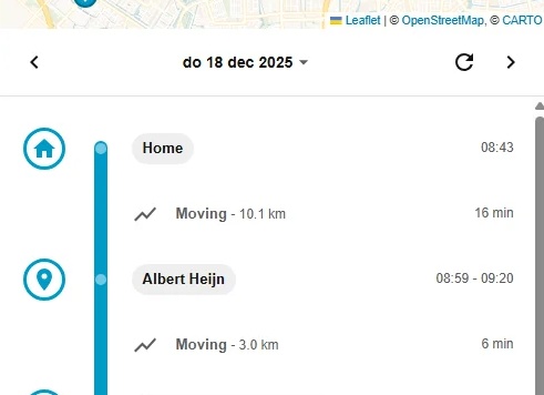 Просмотр истории местоположений на Google Картах