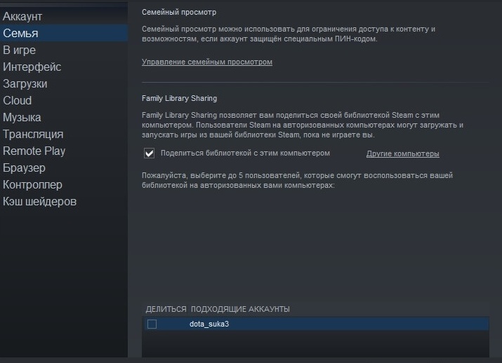 Семейный доступ в Steam. Что это, и как включить