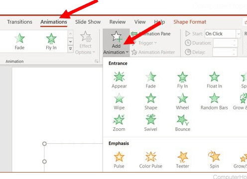 Добавление анимации в PowerPoint Добавление анимации в PowerPoint